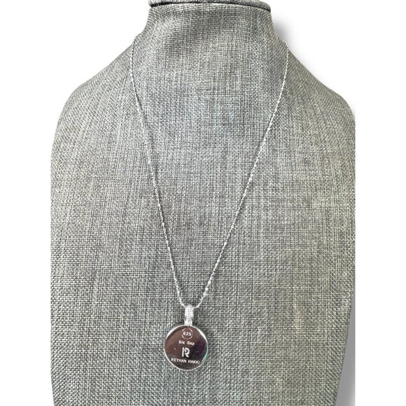 Reyhan Hakki Sterling Silver Black Sapphire Pendant Necklace 16" - Picture 2 of 11